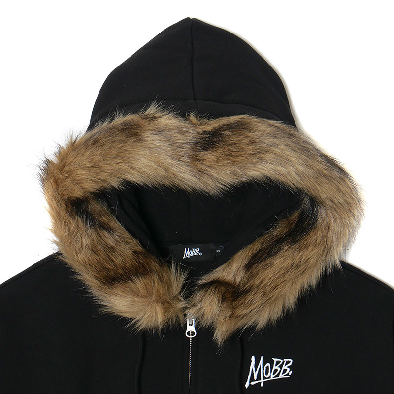 OG CROPPED FUR ZIP HOODIE -BLACK- (LADIES) | WALKIN STORE WEB SHOP