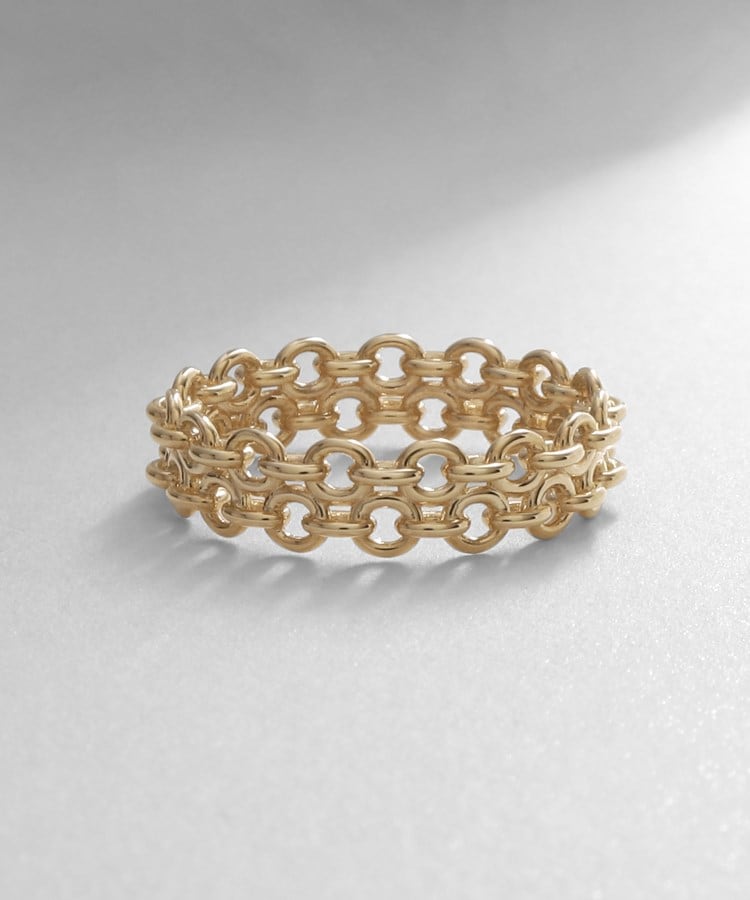 K10 2連チェーンモチーフ リング（リング） | COCOSHNIK（ココシュ