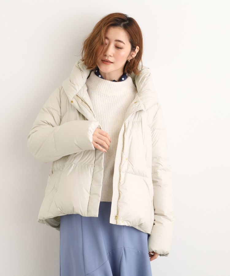 名品アウター／800FP・多機能】つつまれダウンショート（ダウン