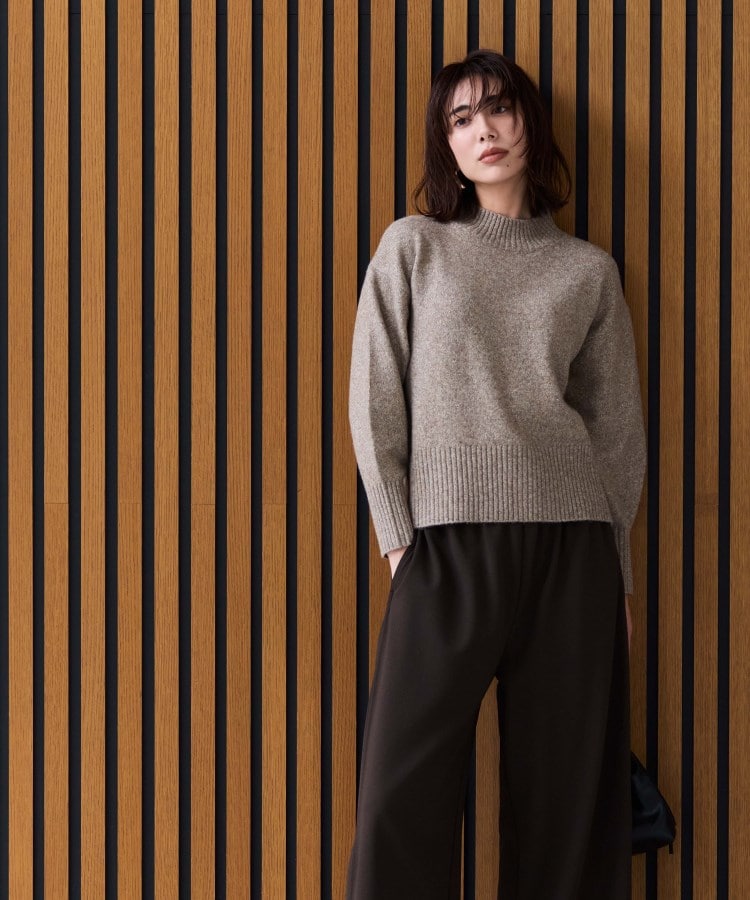 手洗い可】ラメハイネックニットプルオーバー（ニット/セーター