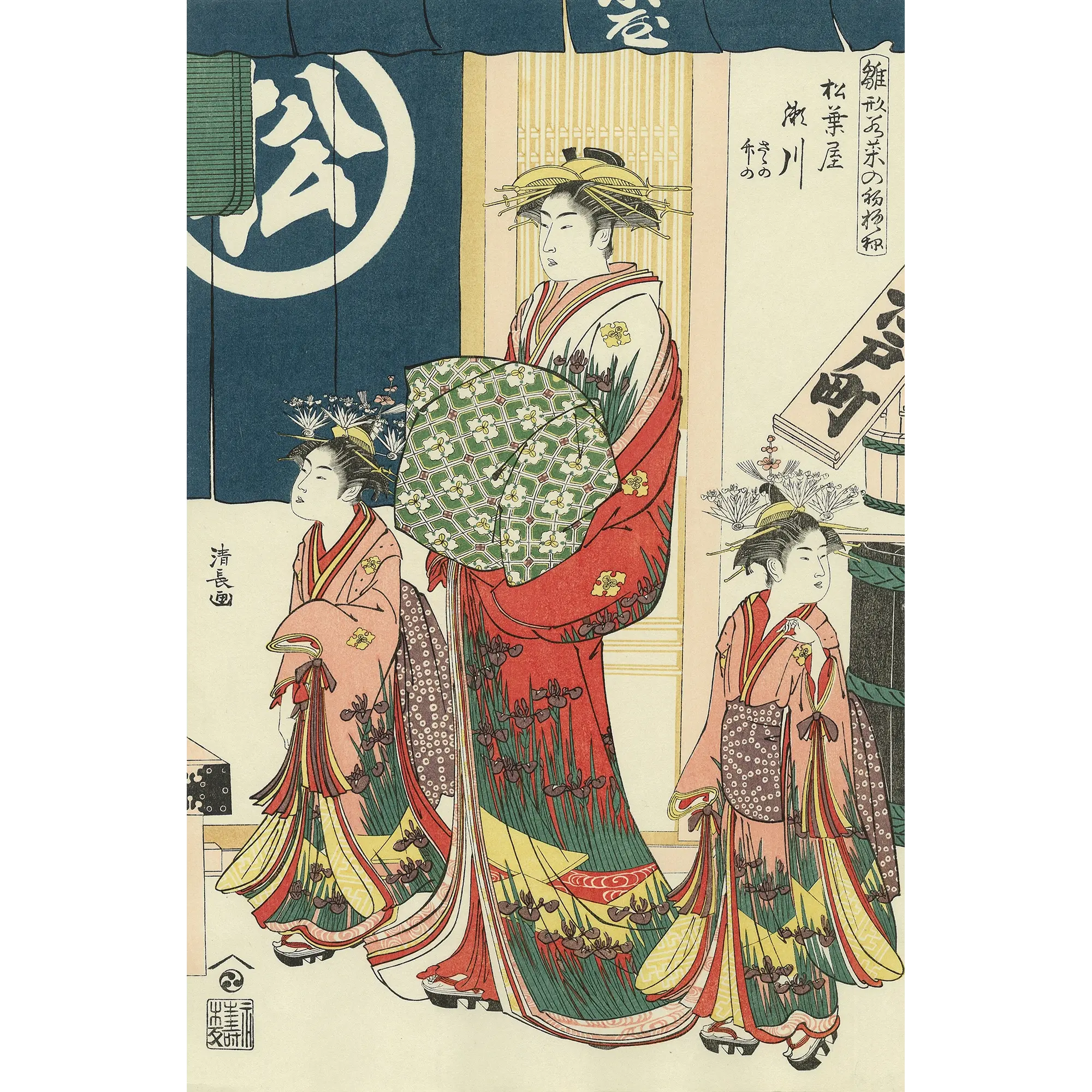 Torii Kiyonaga（鳥居清長） 鳥居清長「風俗東之錦 汐汲み