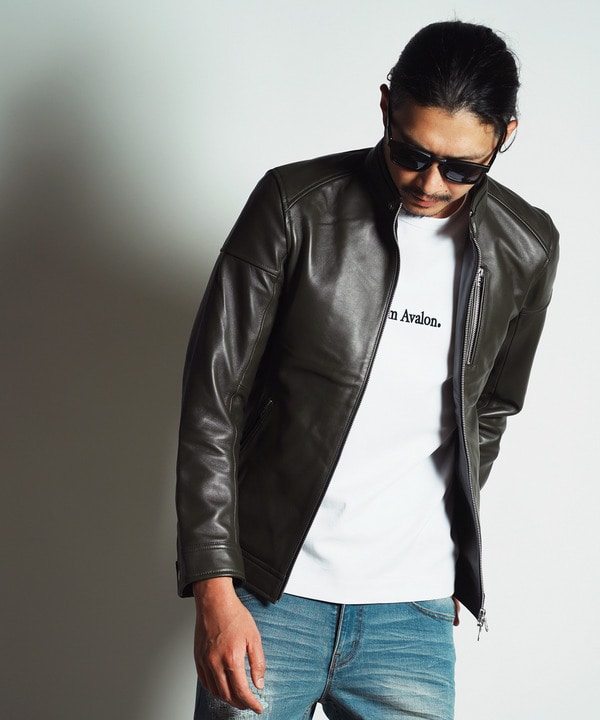 SHEEP LEATHER/シープレザー シングルライダースジャケット｜メンズ