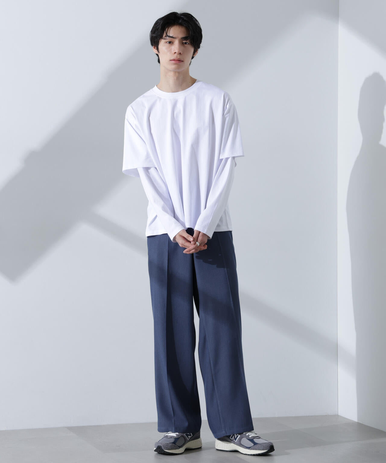 WEB限定/ フェイク レイヤード Tシャツ 長袖