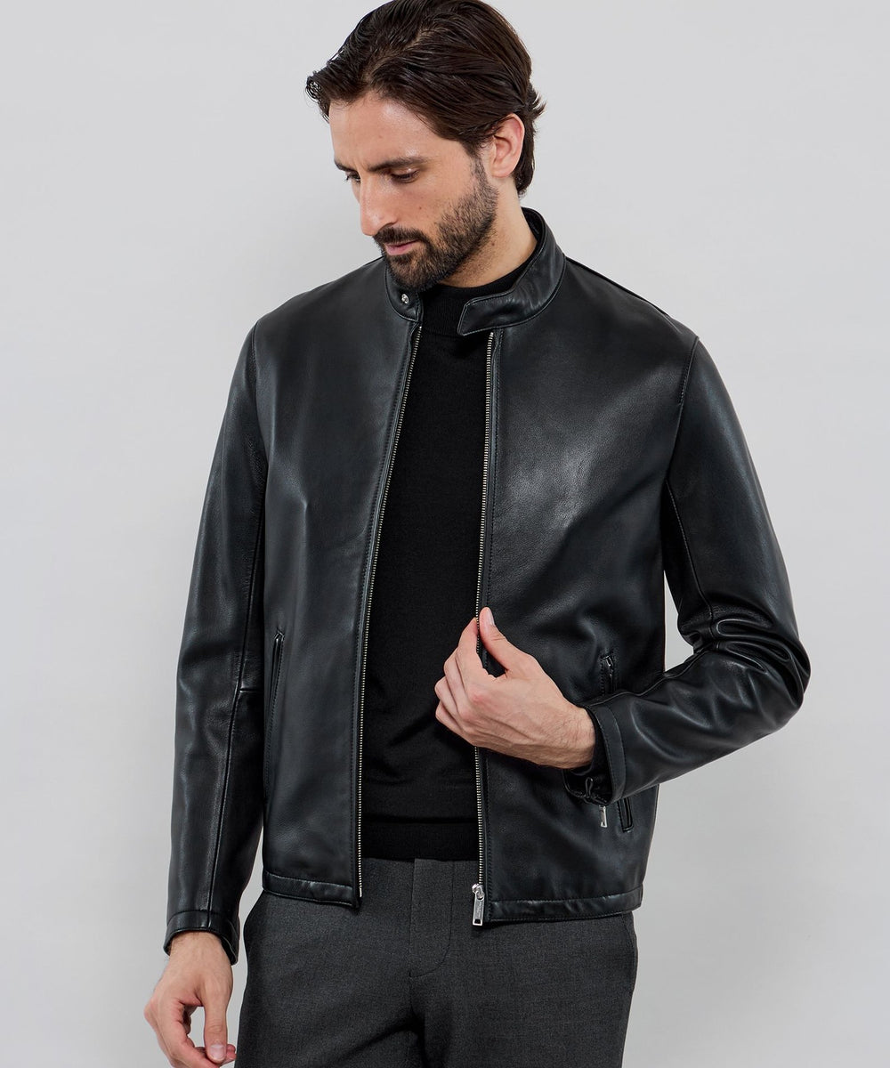 Weather proofed Leather】レザーシングルライダースジャケット