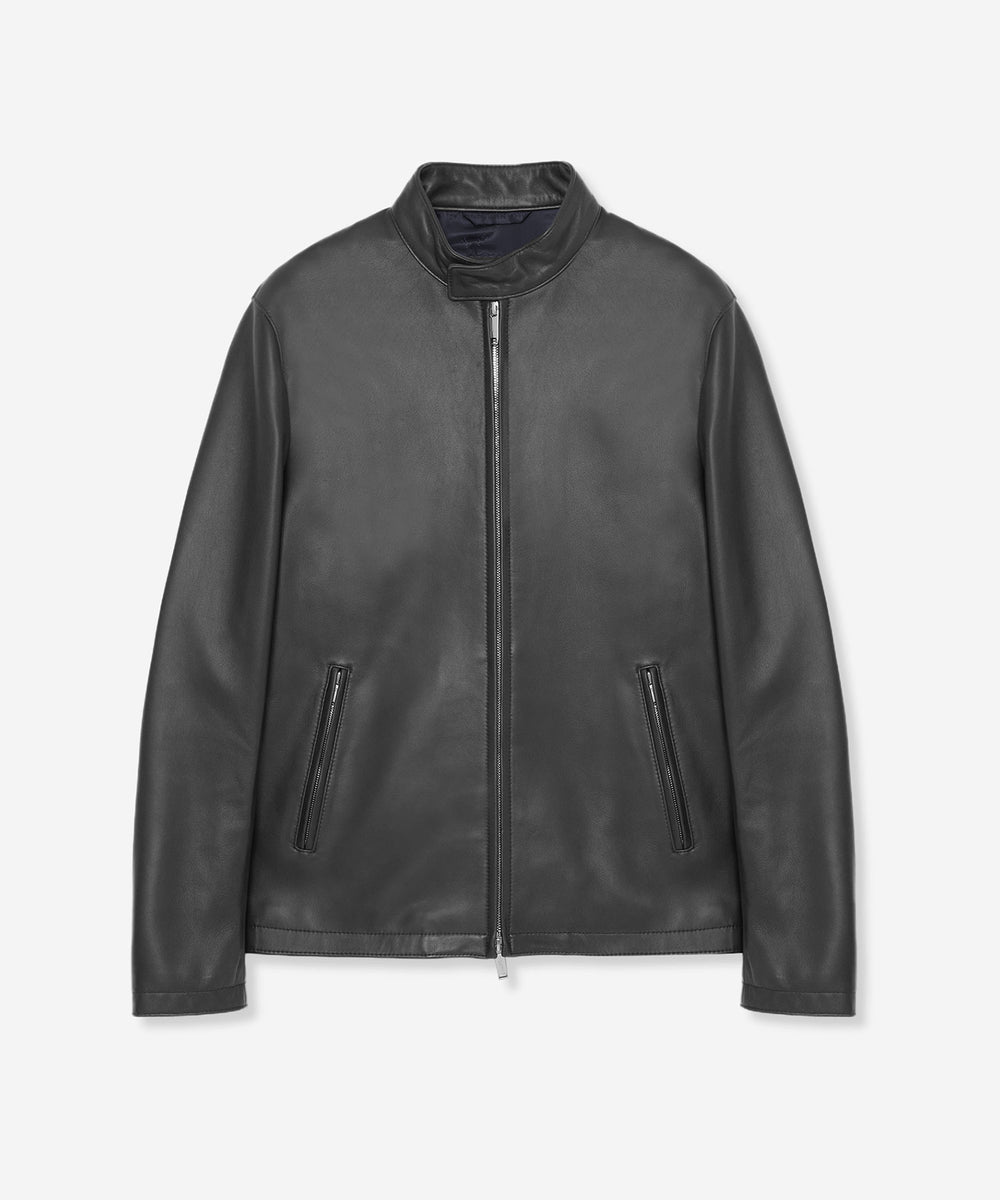 Weather proofed Leather】レザーシングルライダースジャケット