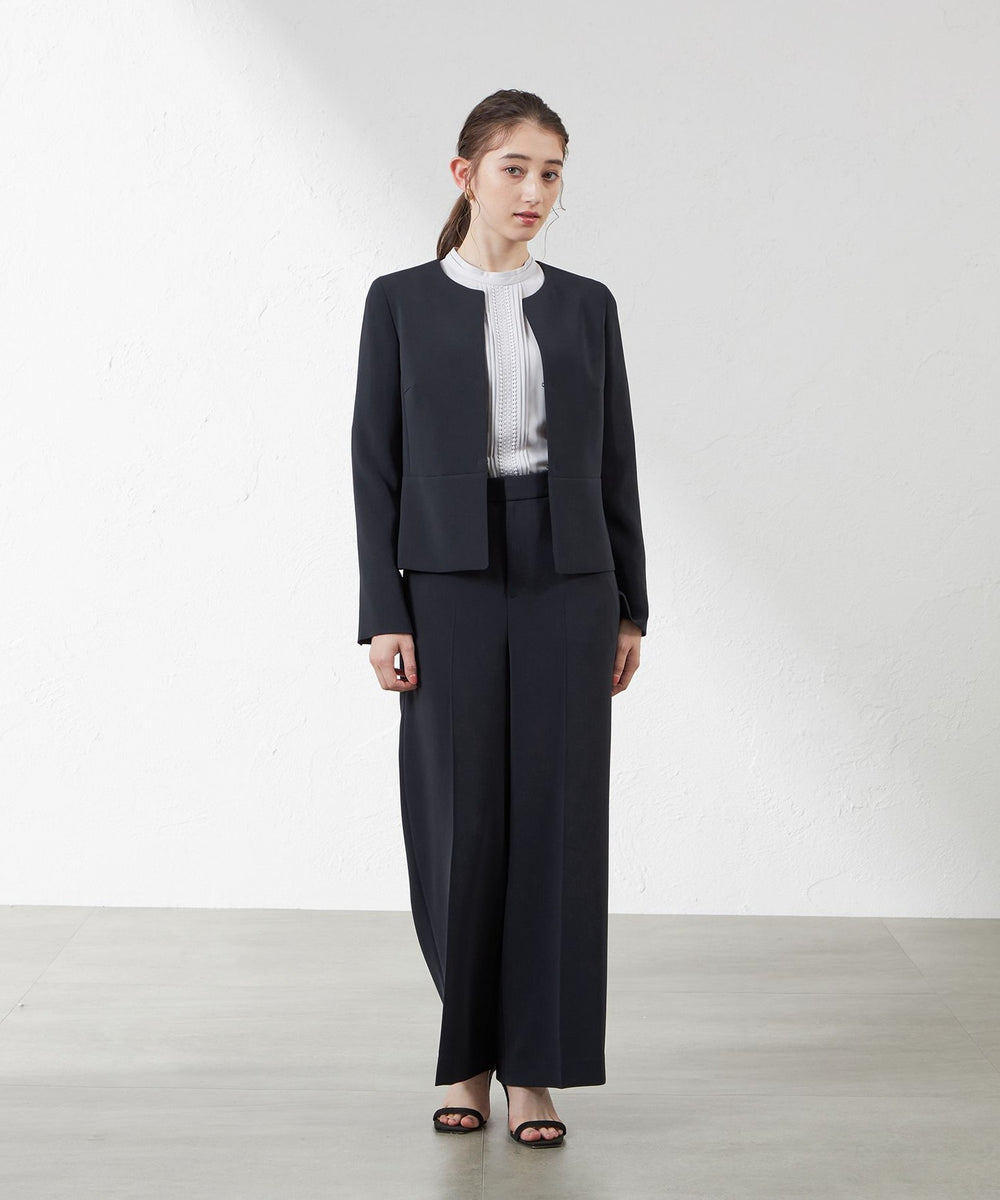 トリアセテートコンパクトノーカラージャケット(ジャケット)｜AMACA