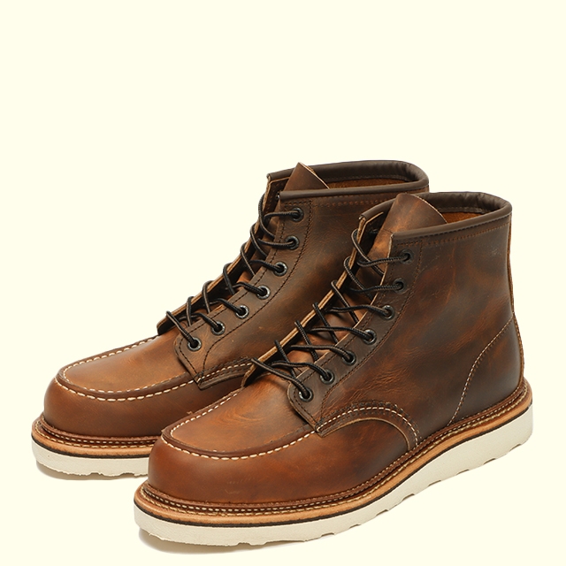 RED WING】6`CLASSIC MOC 1907 (D)(7(25.0cm) COPPER ROUGH & TOUGH