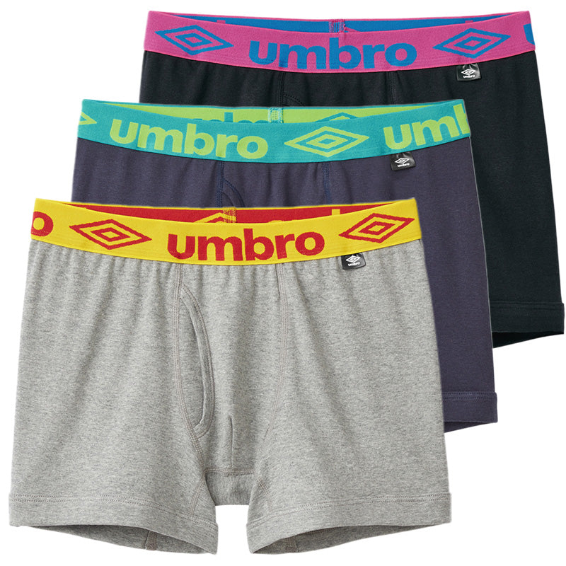 ボクサーパンツ 3枚セット メンズ 前開き 下着 綿100 アンブロ M～LL 3