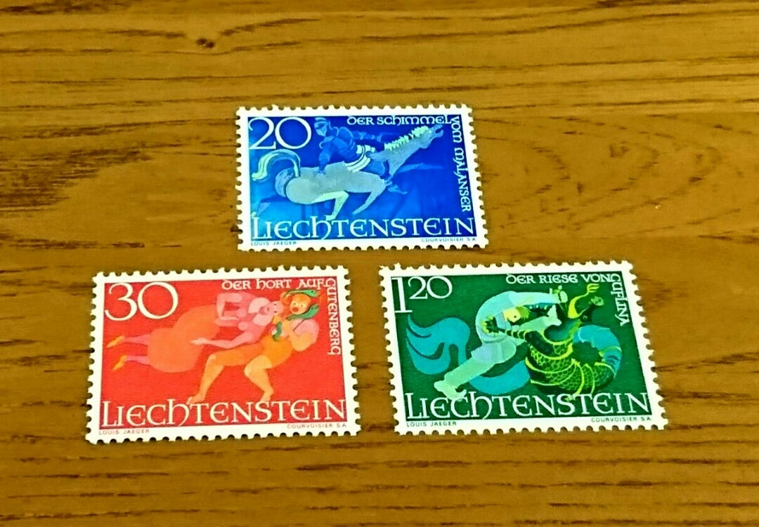 2987 外国切手 リヒテンシュタイン 1967年 牧師 宗教物語 5種 2987