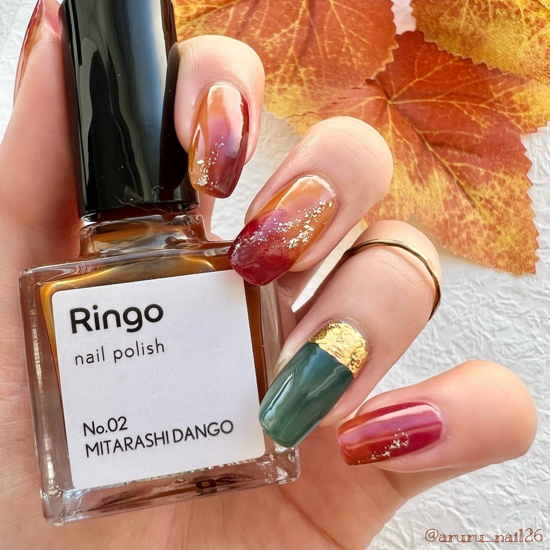 Ringo nail polishでTHE秋な紅葉ニュアンスネイル | あるる⑅ズボラ