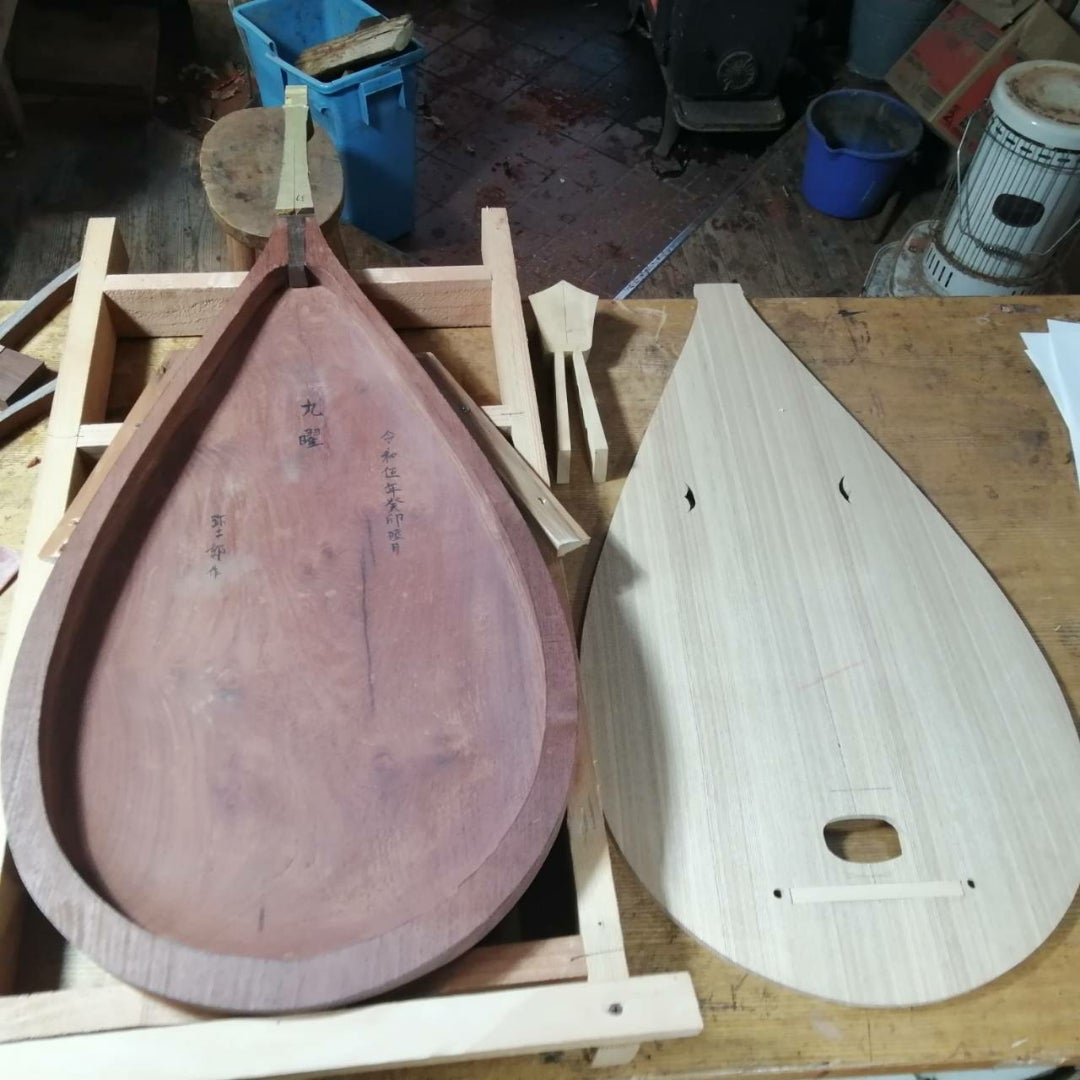 楽琵琶製作をリポート(続) | 糟目雅楽くらぶのブログ