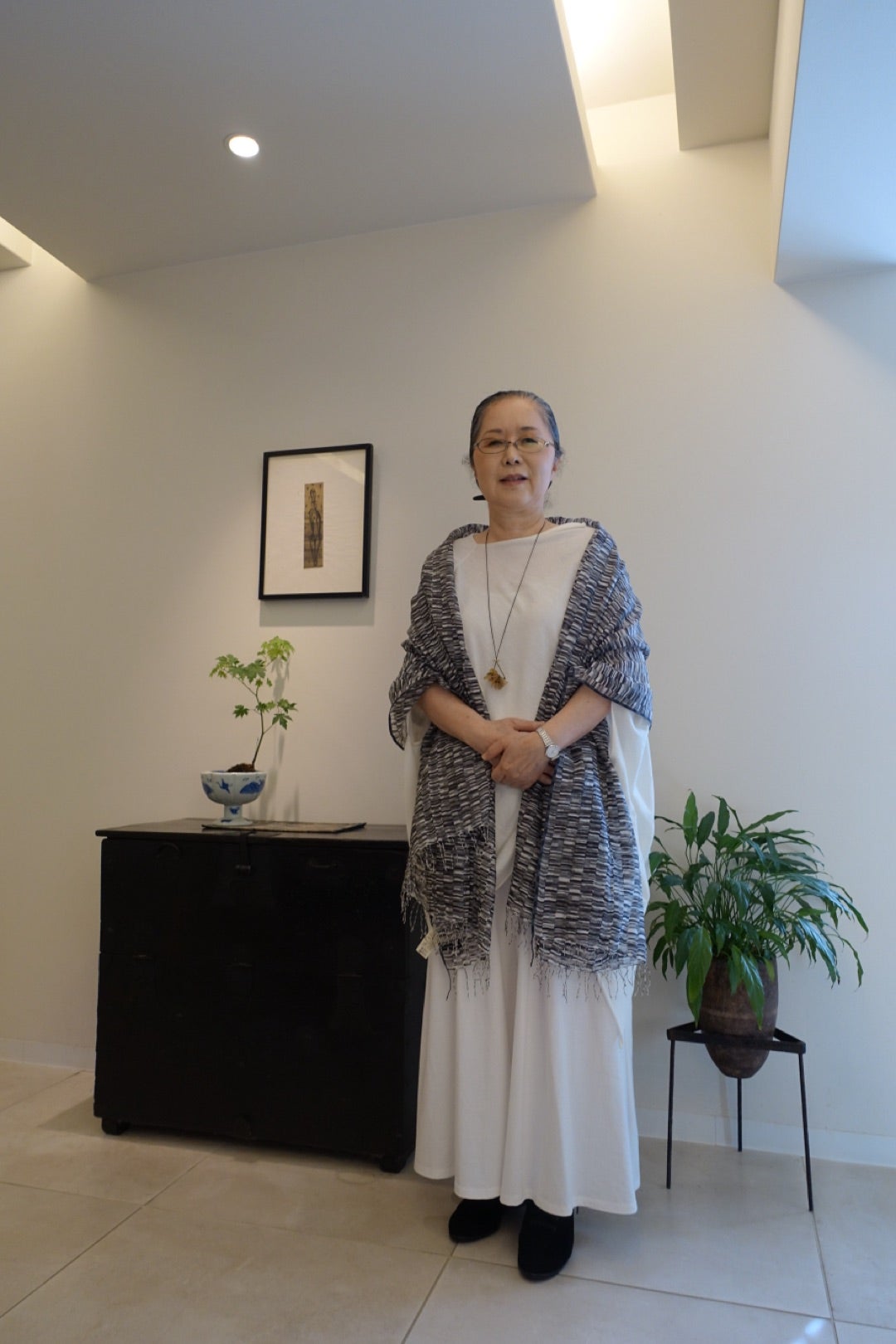 着物のためし染めを見に呉服屋さんへ！ヨーガンレールの白魔女風装いに