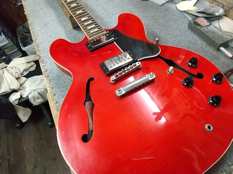 Gibson ES-335 ネック折れリペア」 | ギターリペアショップ N's Guitar
