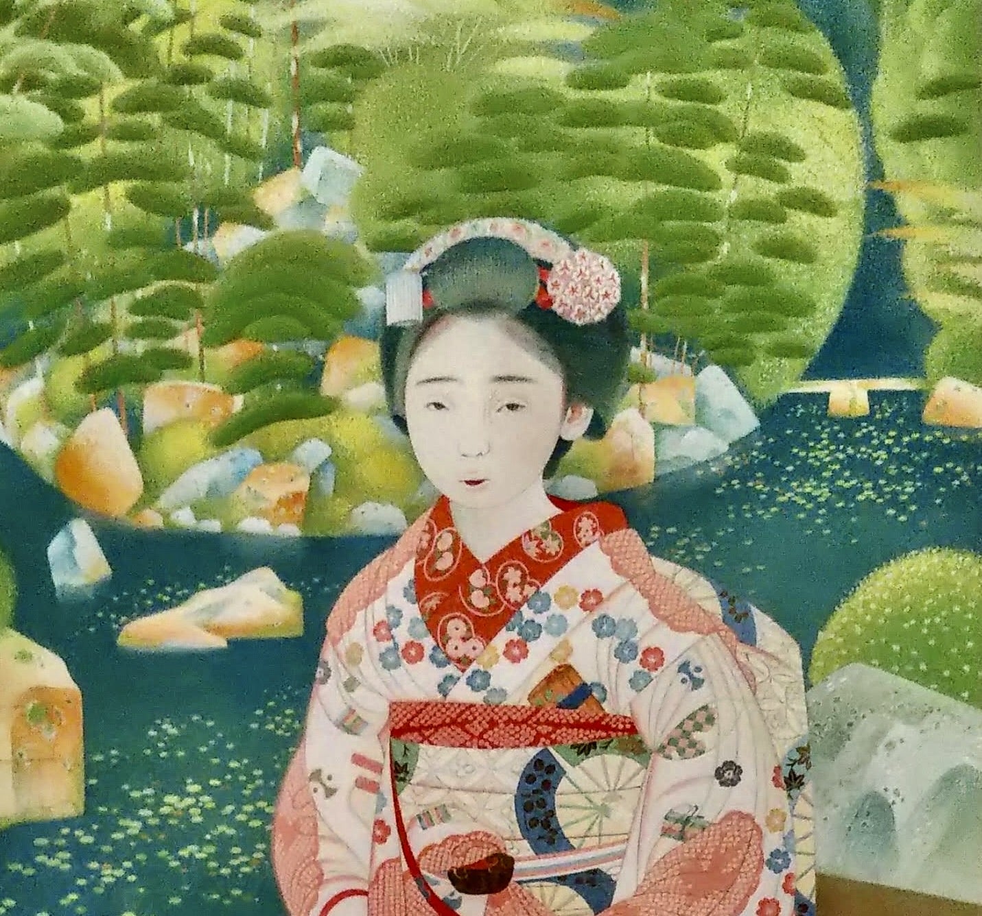 土田麦僊 《舞妓林泉》1924年（大正13年） ＠東京国立近代美術館 MOMAT