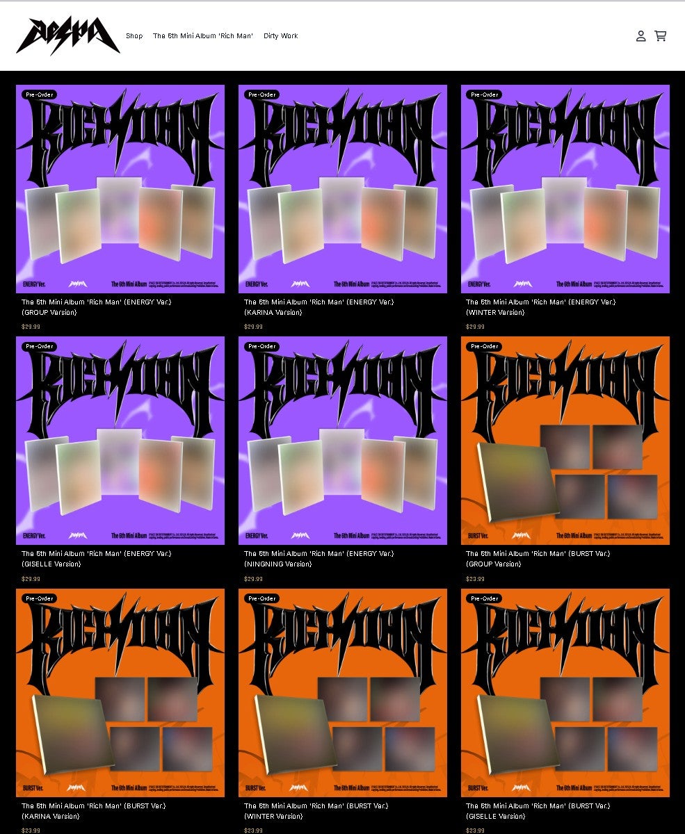 aespa - The 6th Mini Album 'Rich Man' アメリカ限定盤 | アメリカ