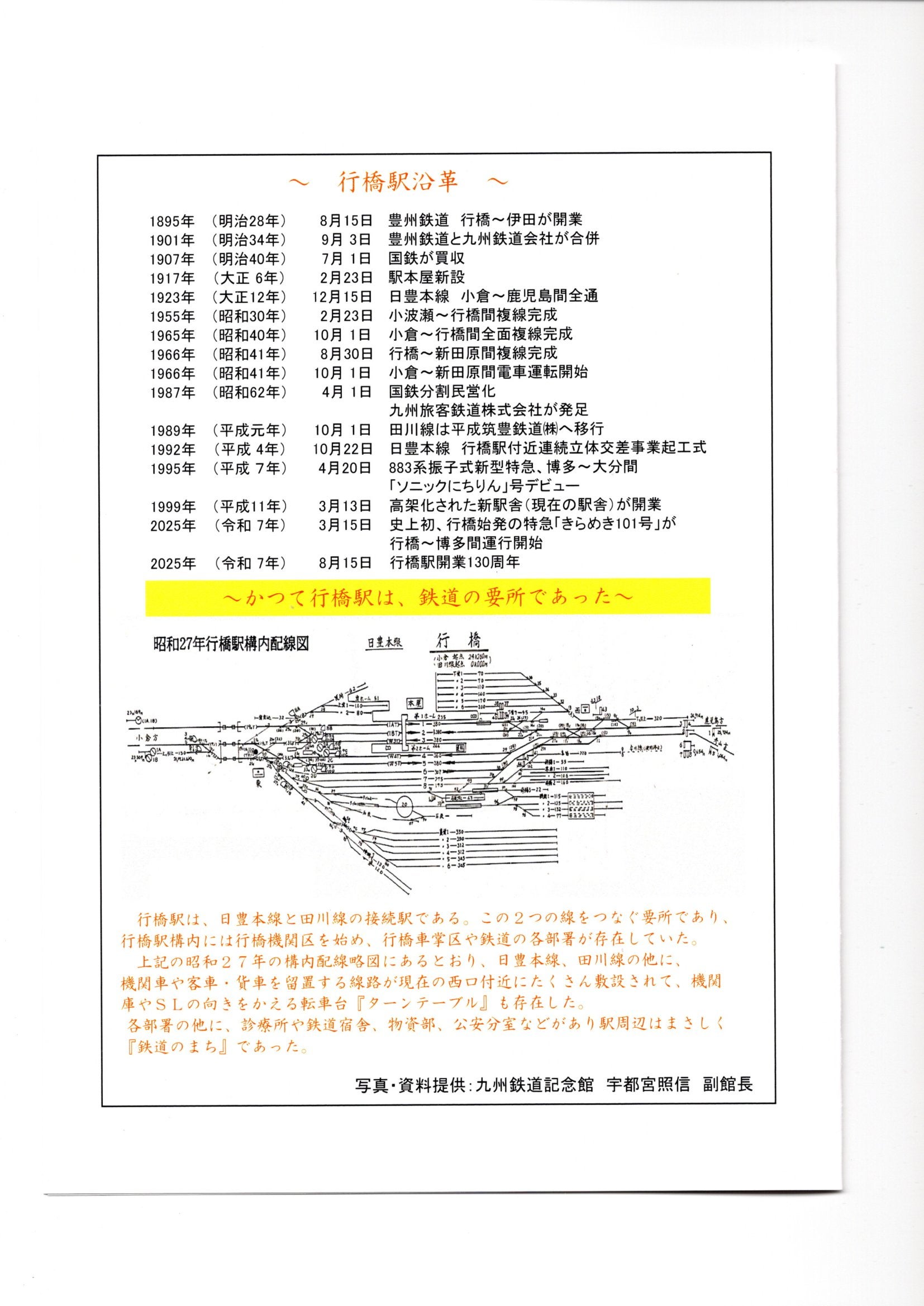 行橋駅開業130周年記念入場券が、2025－8－9（土）に販売され