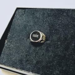 RUDE GALLERYシルバーリング 9号／RUDEロゴ ピンキーリング 小指