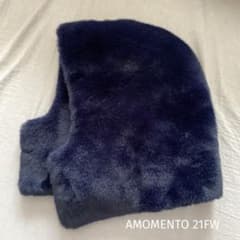 AMOMENTO フェイクファーバラクラバ ネイビー - メルカリ