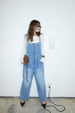 新品未使用/IAMALPHA デニムサロペット ブルー オーバーオール イアム