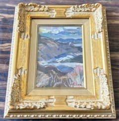 篠崎輝夫「富士五湖 篭坂峠」油彩 SM 額装 油絵 油画 絵画 A - メルカリ