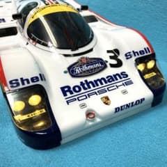 タミヤ RCカー ボディ & タイヤホイール ポルシェ956 塗装ミスあり