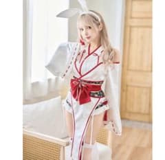 巫女 コスプレ ロングスリット巫女バニー Malymoon マリームーン