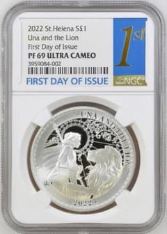 2022年 セントヘレナ ウナとライオン 1オンス銀貨 PF69 UC FDI - メルカリ
