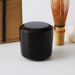 蒔絵師 建堂 輪島塗 雪吹黒 棗 茶道具 共箱 - メルカリ