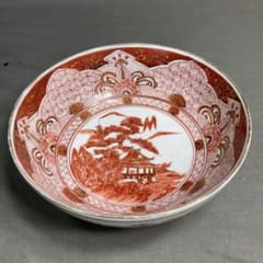 九谷飯田屋】九谷焼の伝統 日本名窯 角福印 九谷飯田屋 四方割地紋山水