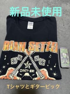 新品】ブライアン・セッツァー TシャツMとギターピック6枚入り缶 1