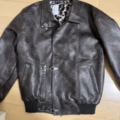 どこかの猫好き様専用 ベルベット レザージャケット ブラウン - メルカリ