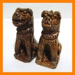 915『狛犬 獅子 阿吽一対』 /骨董品 古美術 アンティーク 古玩 - メルカリ