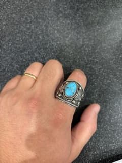 最終値下げ Navajo ナバホ族 デルバートゴードン ターコイズリング 25