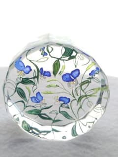 金津沙矢香 百花景シリーズ 露草 ペーパーウエイト オブジェ - メルカリ