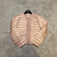 MONCLER ダウンジャケット BONITE ノーカラー ピンク - メルカリ