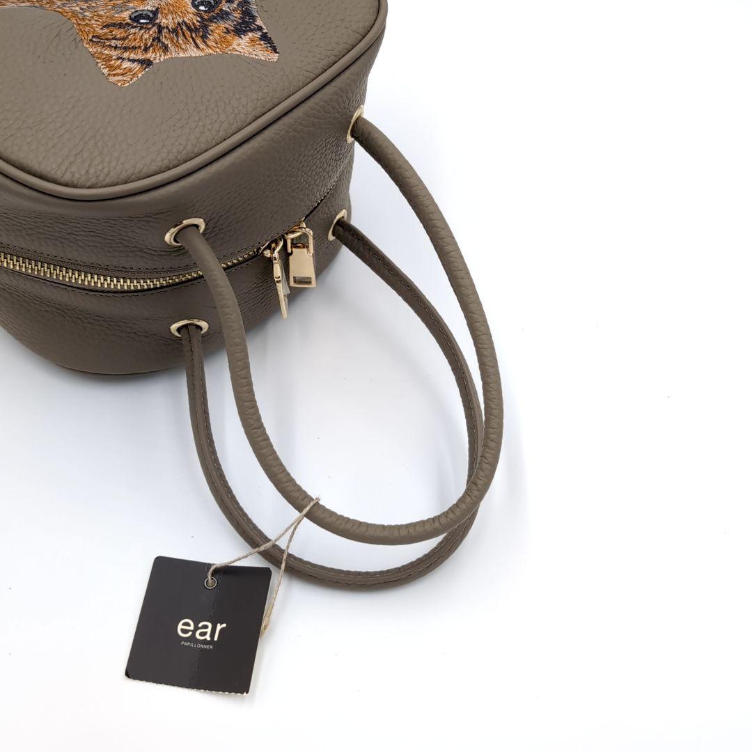 未使用級✨️ イアパピヨネ ねこ刺繍ボストンバッグ 猫刺繍 ミニ