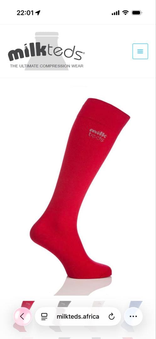 milkteds 外科医が作ったイタリア製のコンプレッションソックス　赤