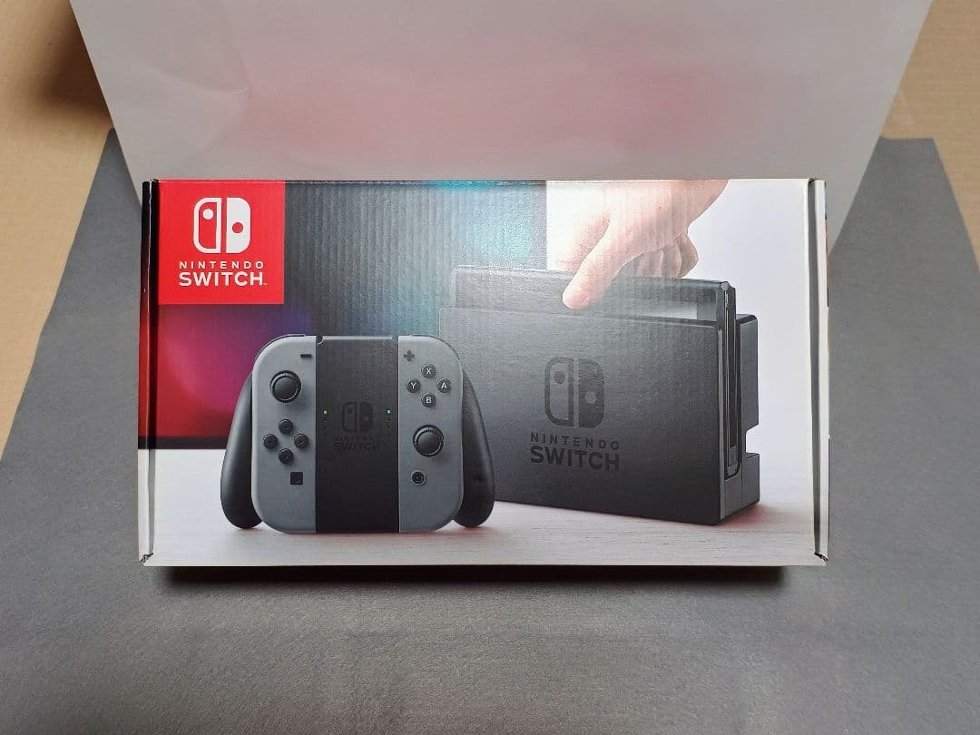 Switch ニンテンドースイッチ本体　グレー箱付き付属品付2018年
