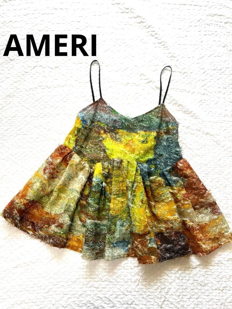 トップス AMERI MEDI RACHEL FLUFFY ART CAMISOLE M