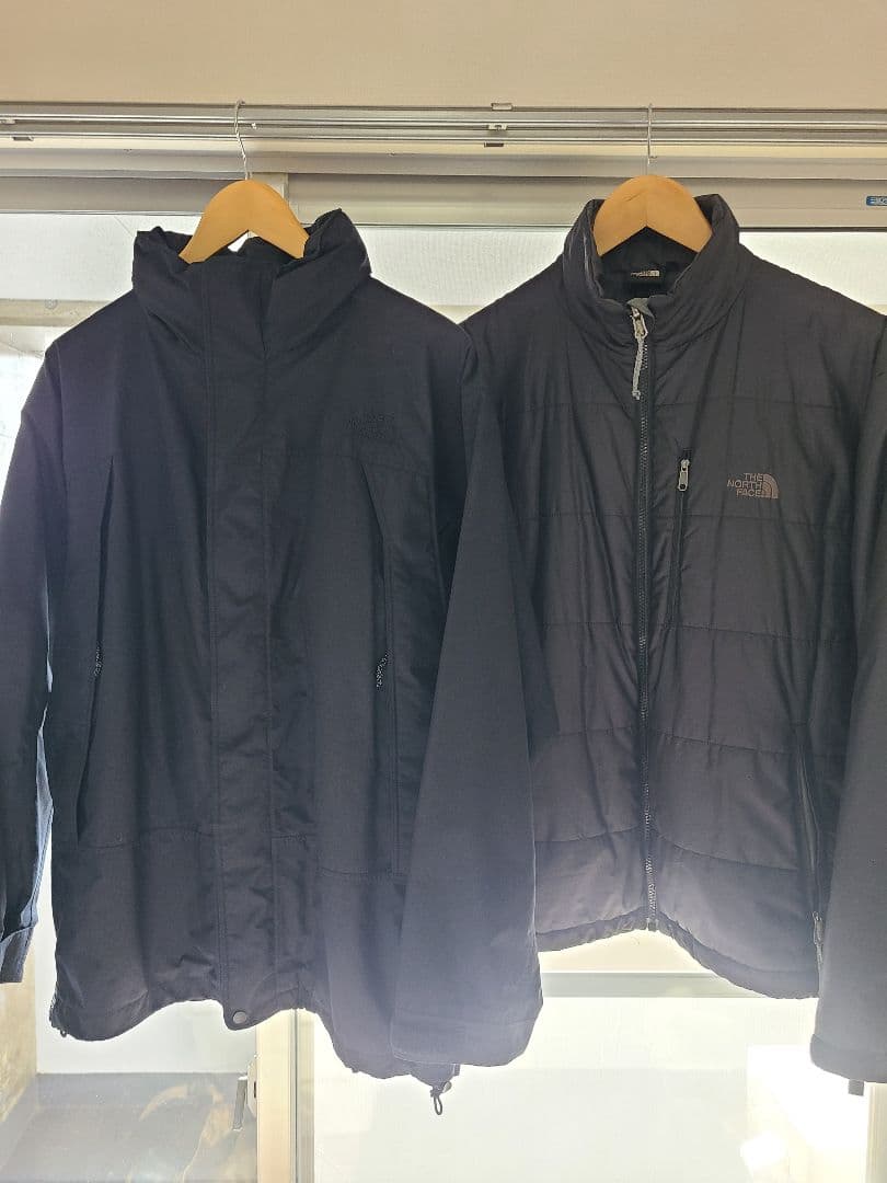 【特価】ノースフェイス GORE-TEX ジャケット + 中綿ジャケット 黒 M