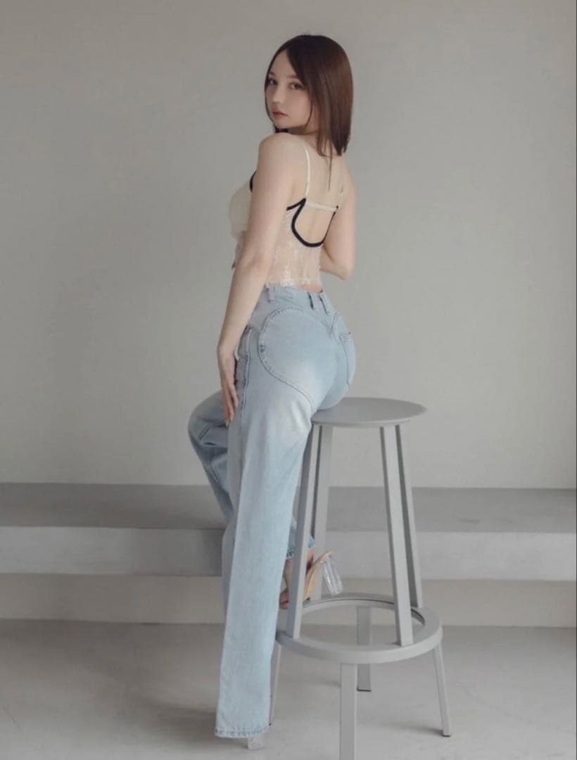 andmary ハートヒップデニムM