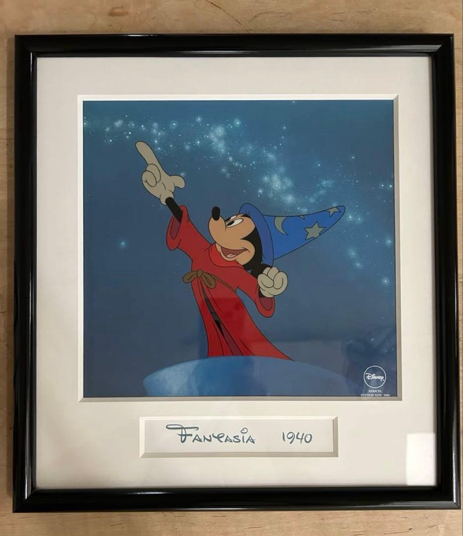 SORCERER MICKEY ファンタジア　　ミッキー　セル画　魔法使いの弟子 ディズニー ファンタジア 魔法使いミッキーセル画 - メルカリ