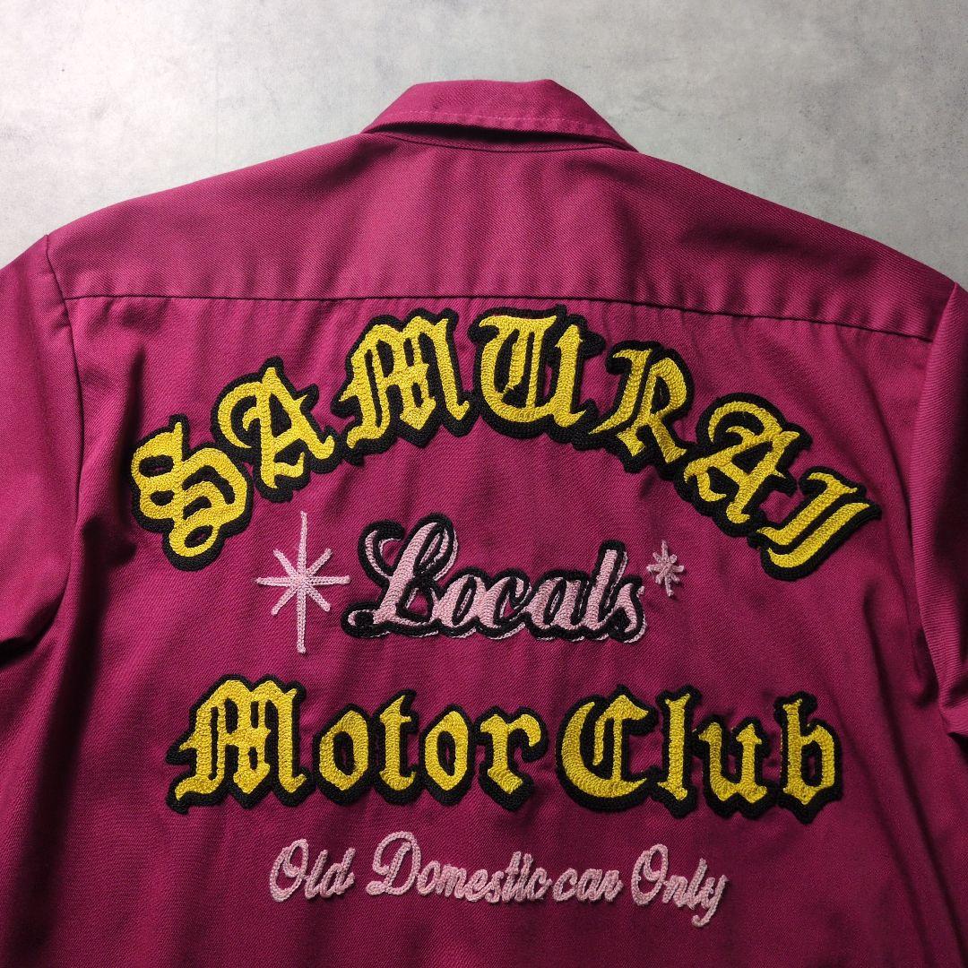 低走行・室内保管 SAMURAI MOTOR CLUB 刺繍 ワークシャツ サムライ