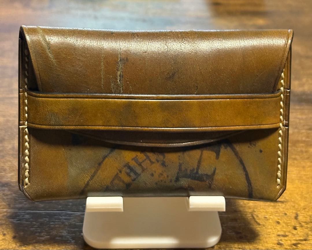 HORWEEN シェルコードバン　バックスキン　スタンプバージョン　ウォレット