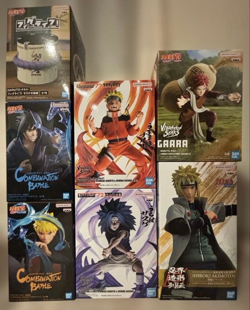 NARUTO最新プライズフィギュア　ナルト　ミナト　サスケ　７種セットまとめ売り NARUTO最新プライズフィギュア ナルト ミナト サスケ 7種セットまとめ