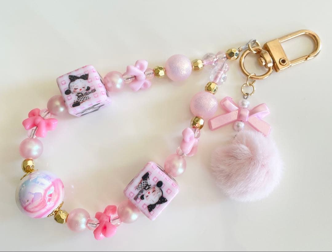 スカルパンダ　ビーズストラップ