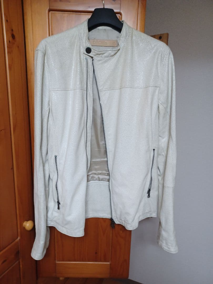 ゴートレザー セミダブルライダースジャケット極美品