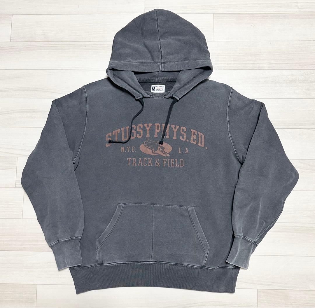 00s old stussy × champion 後付けパーカー