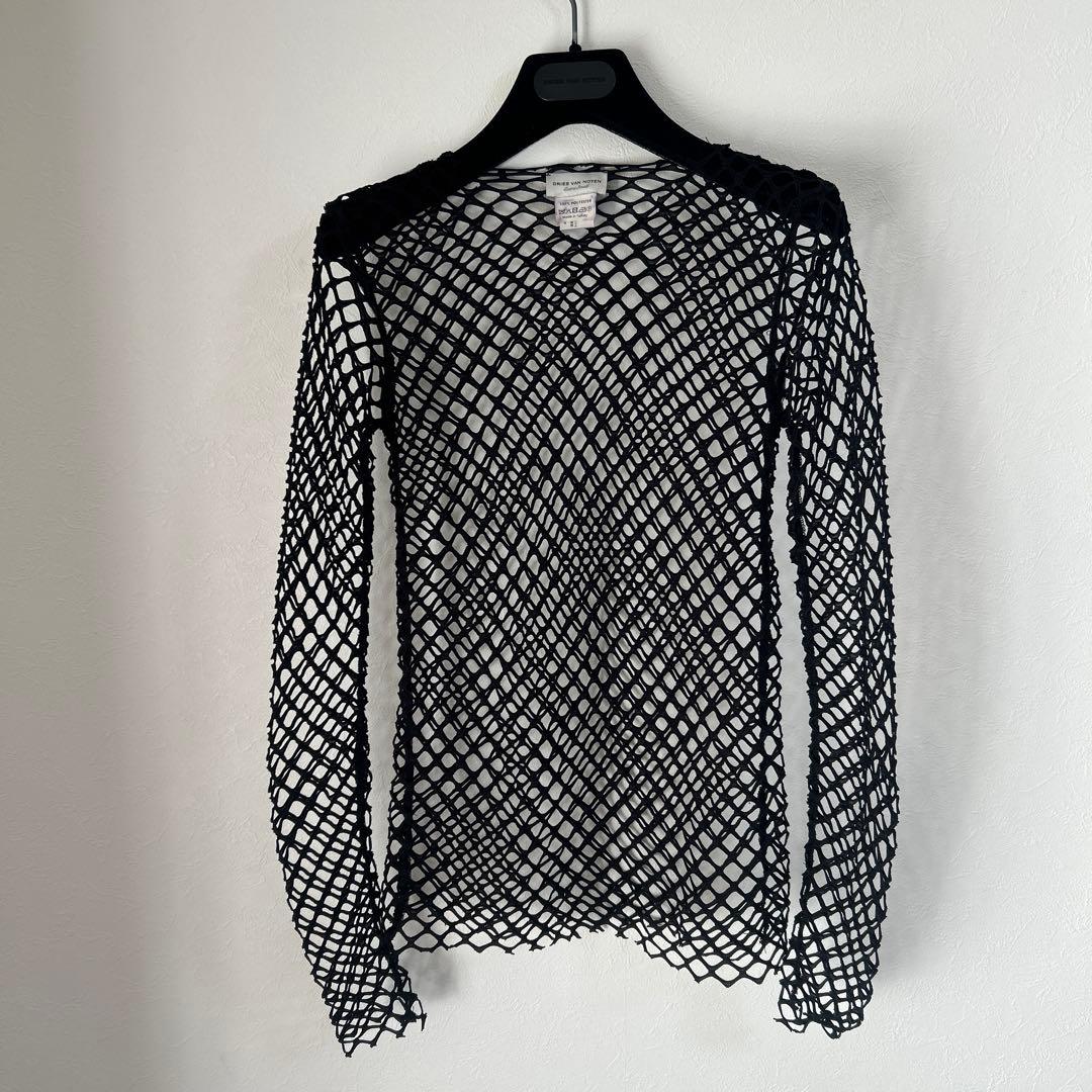 DRIES VAN NOTEN メッシュ ブラック トップス　重ね着