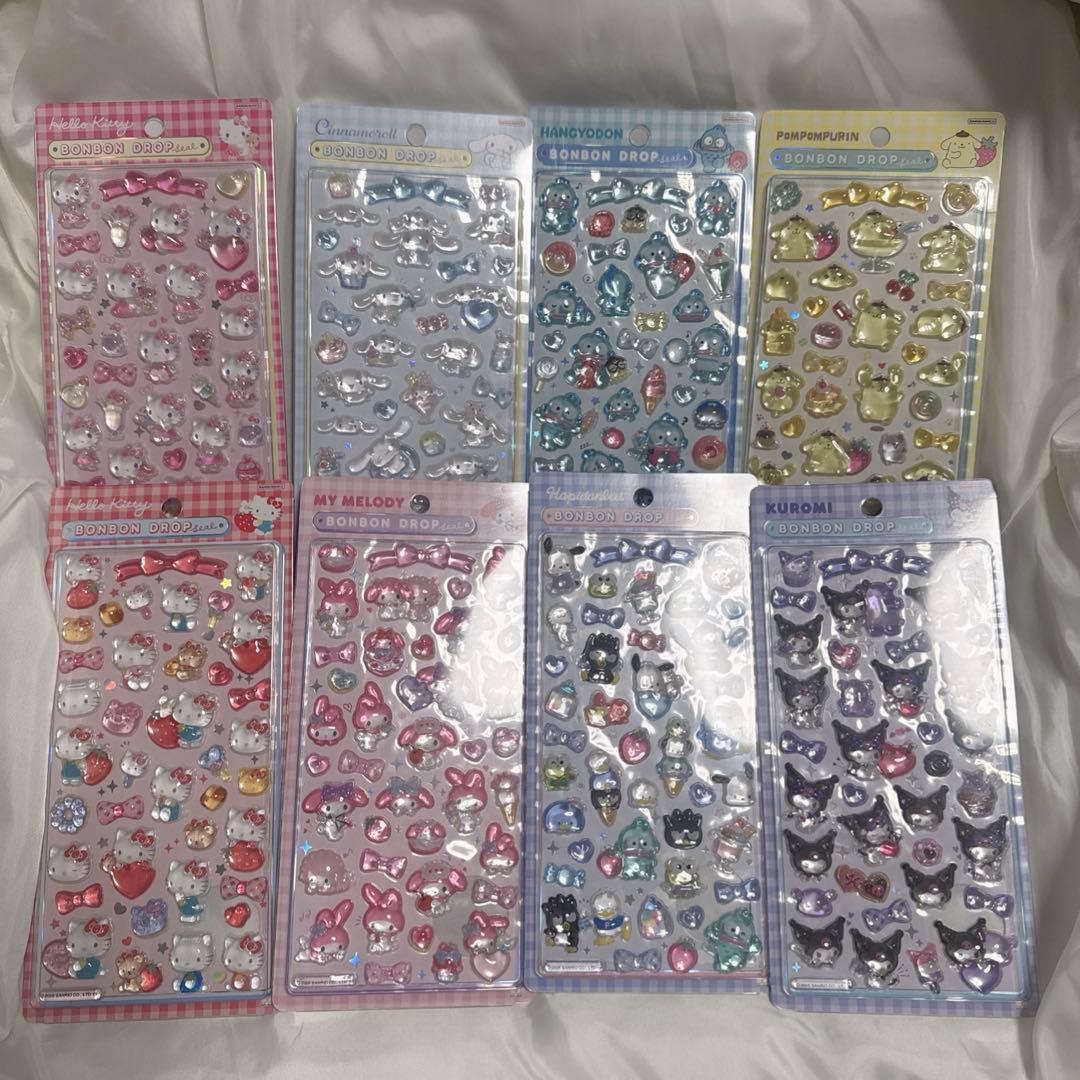 ♥【正規品】サンリオ ボンボンドロップシール コンプリート まとめ売り♥ サンスター文具 サンリオキャラクターズ ボンボンドロップシール